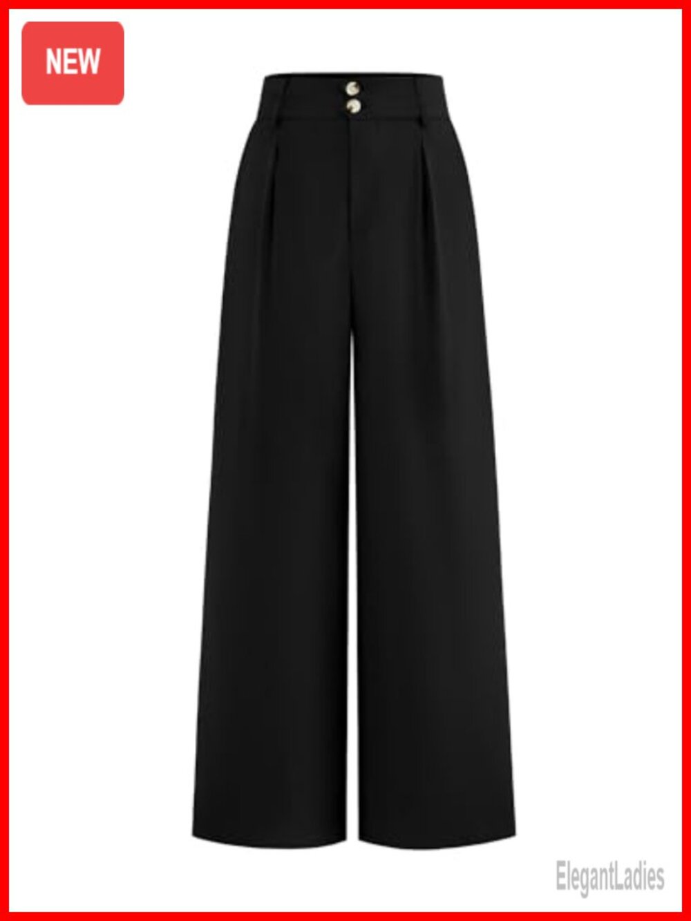 Wide Leg High Waisted Dress Pants Pleated Business Casual Trousers with Pockets